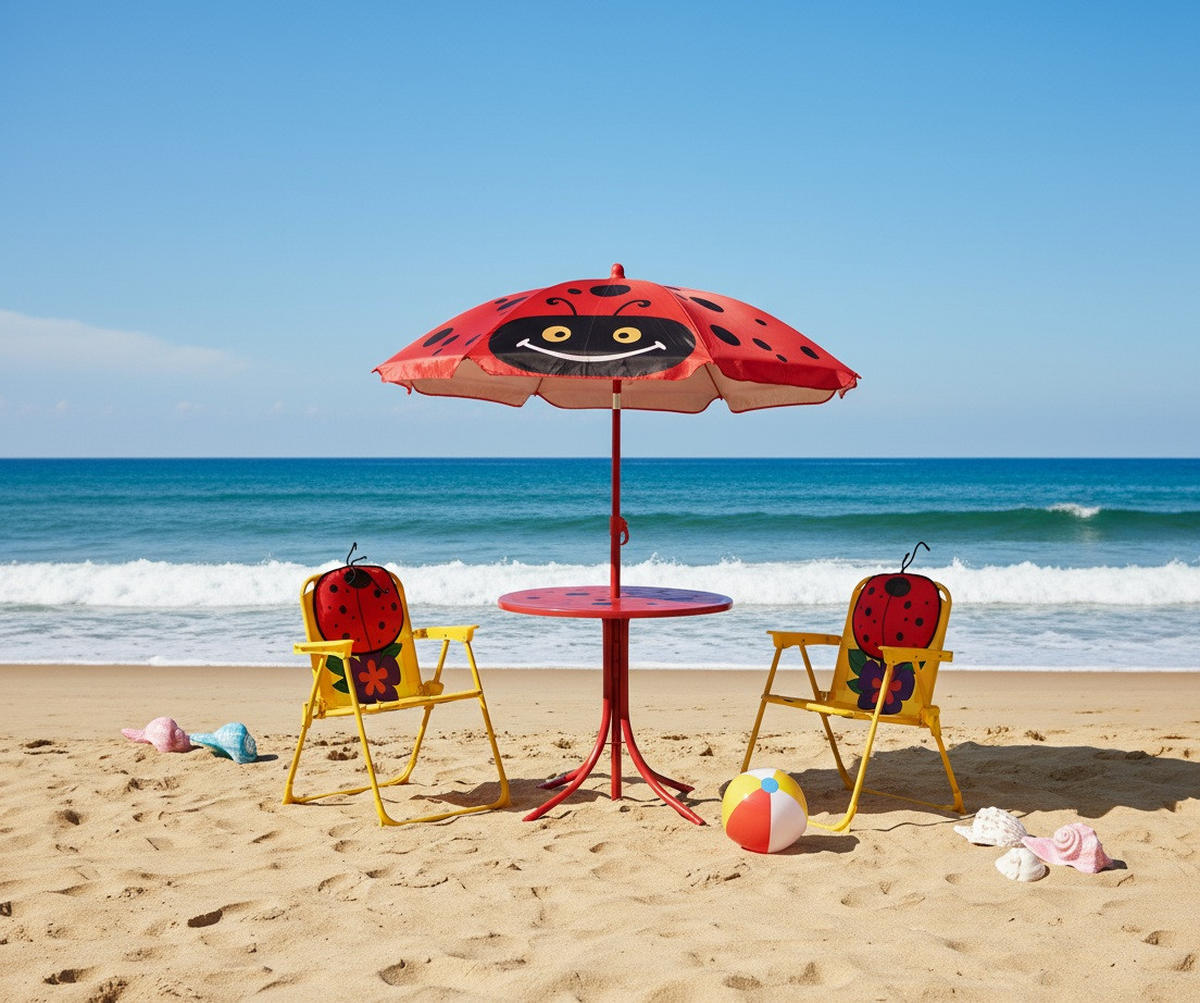 KINDER-GARTENSET Metall, Textil  - Rot, MODERN, Textil/Metall - Siena Garden