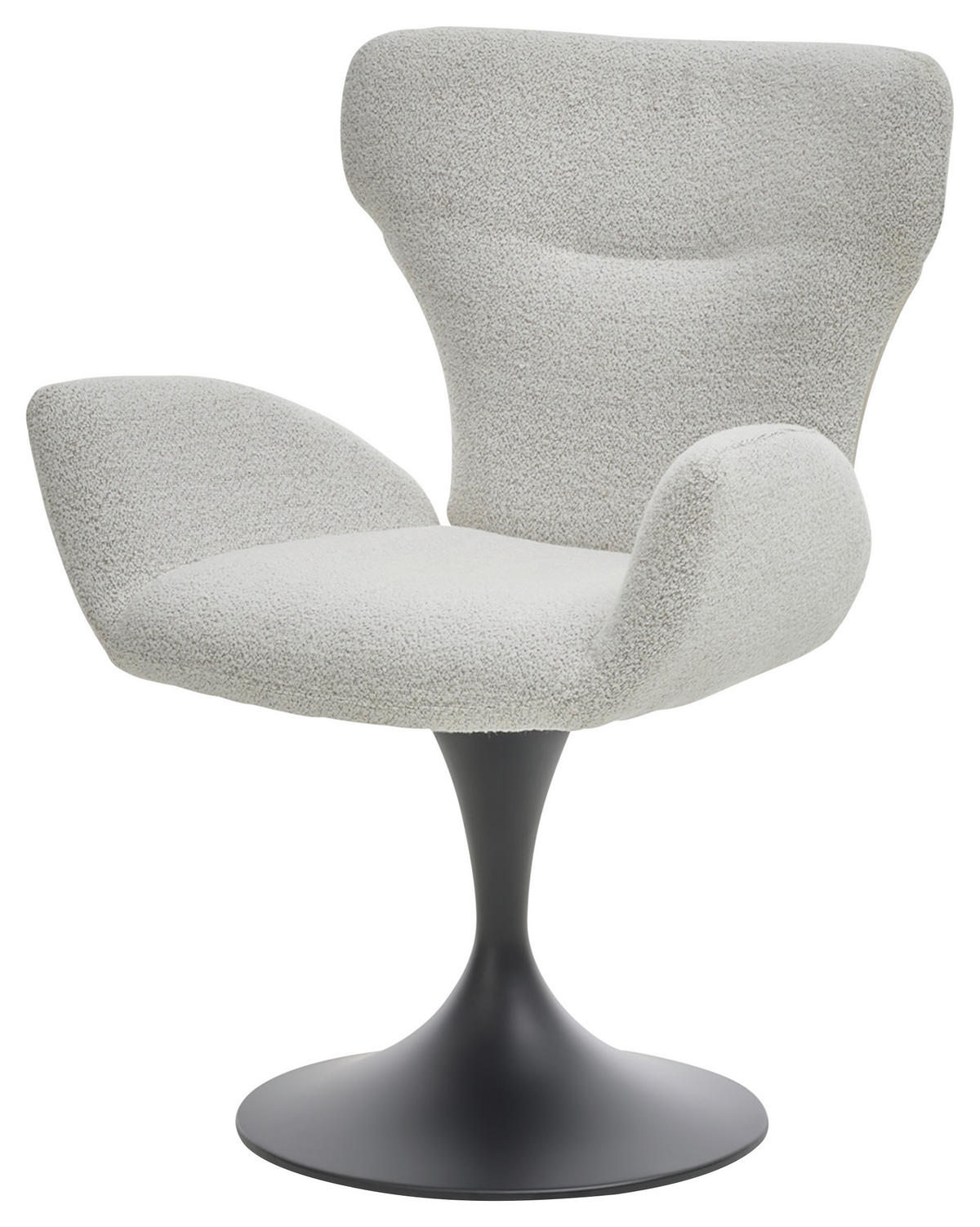 ARMLEHNSTUHL  in Bouclé  - Champagner/Schwarz, Design, Textil/Metall (65/93/68cm) - Musterring