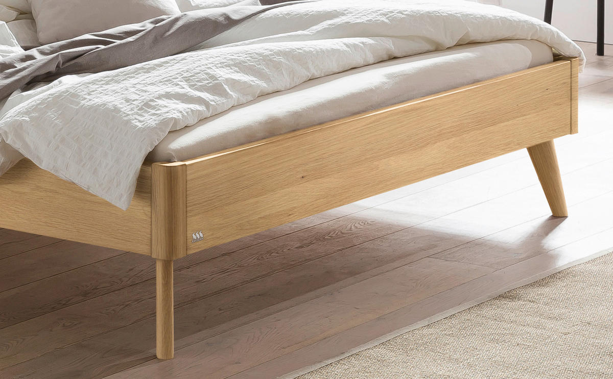BETT 160/200 cm  in Eichefarben  - Eichefarben, KONVENTIONELL, Holz (160/200cm) - Hasena