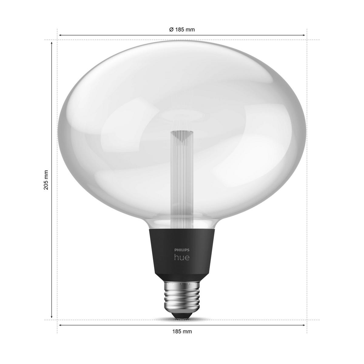 LED-LEUCHTMITTEL   E27  - Transparent, Basics, Glas (18.5/20.5cm) - Philips HUE