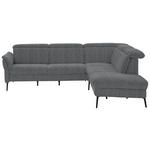 ECKSOFA in Struktur Anthrazit  275/235 cm  - Anthrazit/Schwarz, MODERN, Textil/Metall (275/235cm) - Cantus