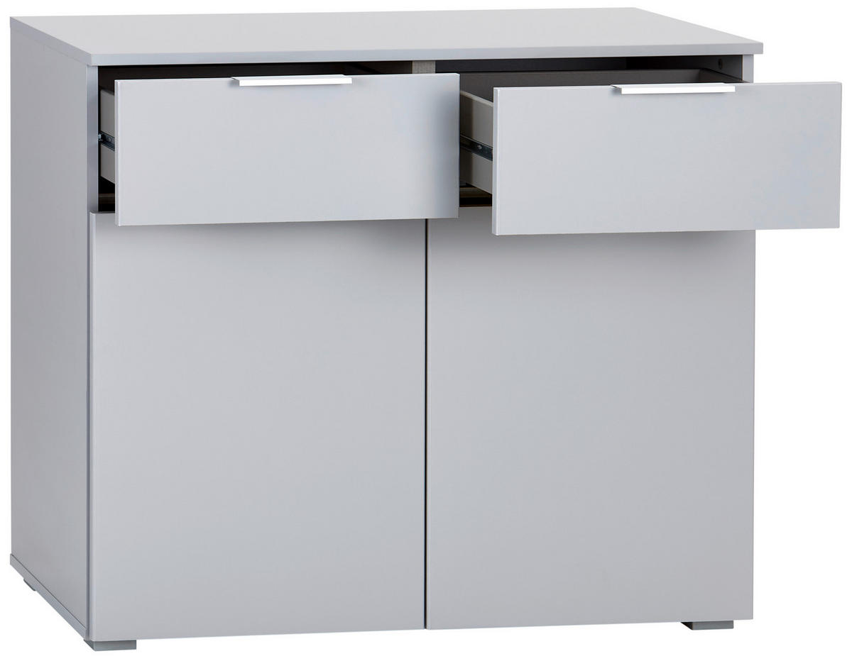 KOMMODE Rauch ALABAMA  in 93/81/42 cm  - Hellgrau/Alufarben, MODERN, Holzwerkstoff (93/81/42cm) - Rauch Möbel