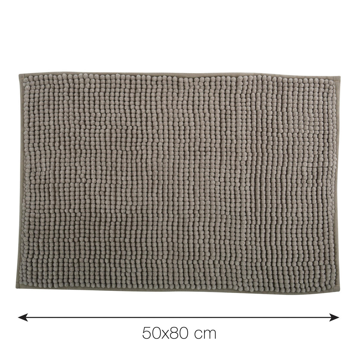 BADTEPPICH Taupe 80/50 cm  - Taupe, KONVENTIONELL (80/50cm) - Spirella