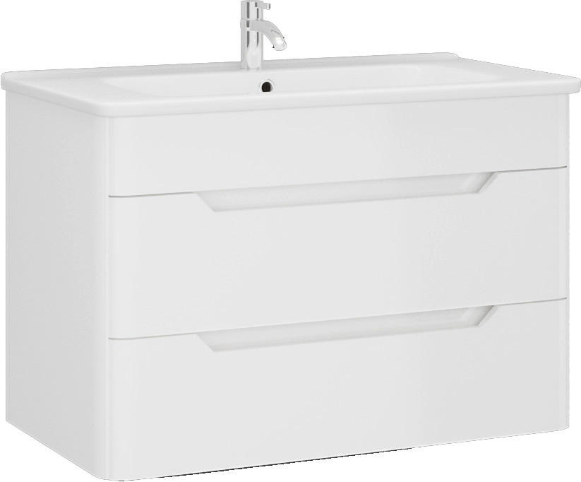 ELEMENT S UMIVAONIKOM  bijela  - bijela, Moderno, drvni materijal/keramika (80/54/45cm)