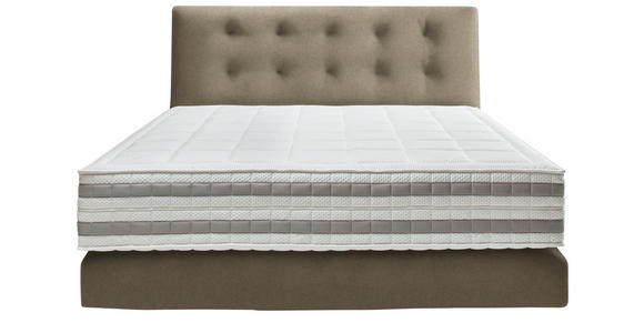 BOXSPRINGBETT 180/200 cm  in Schlammfarben  - Schlammfarben, KONVENTIONELL, Holz/Textil (180/200cm) - Dieter Knoll