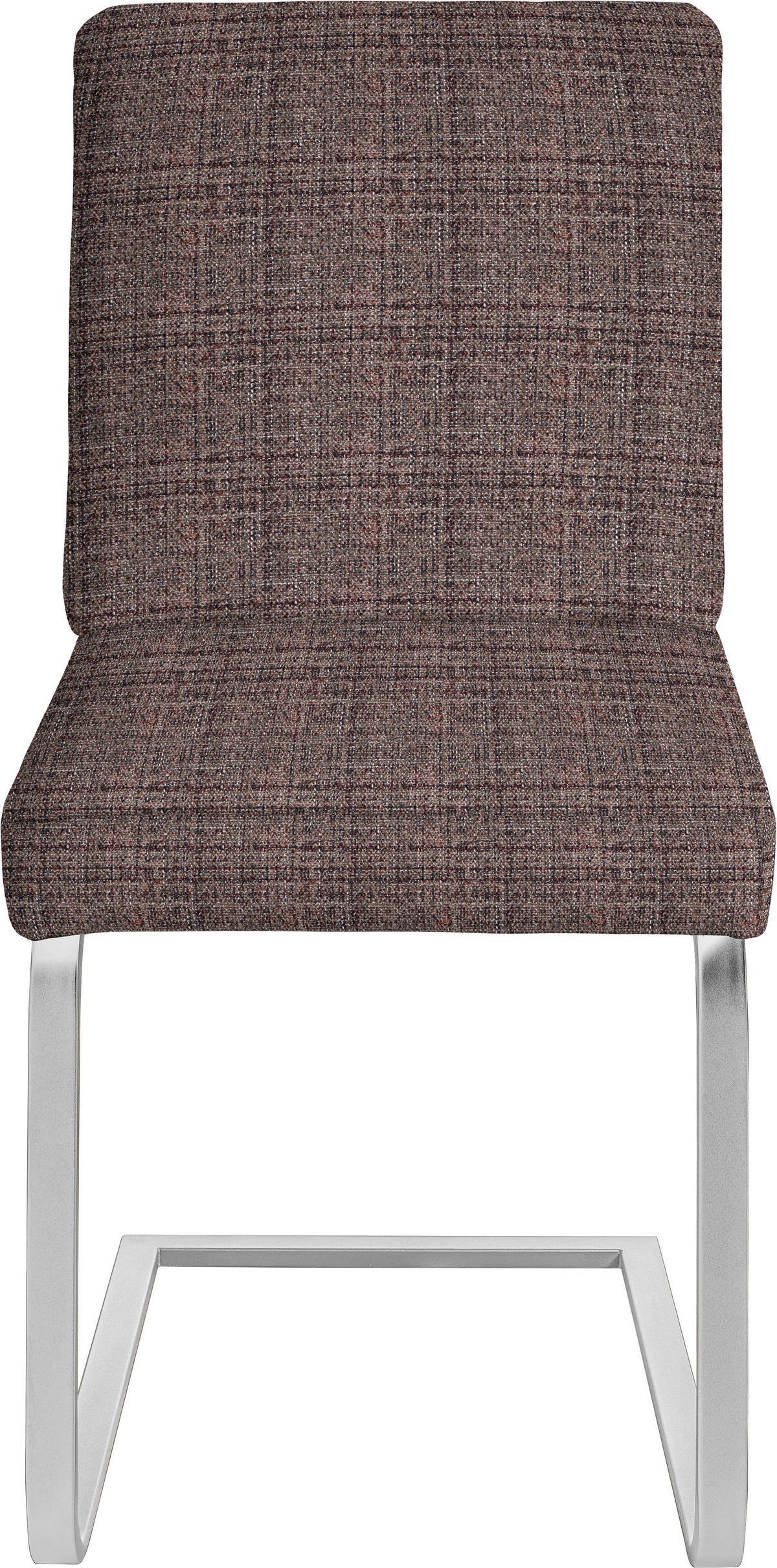 SCHWINGSTUHL  in Stahl Flachgewebe  - Chromfarben/Dunkelbraun, Design, Textil/Metall (60/92/60cm) - Dieter Knoll