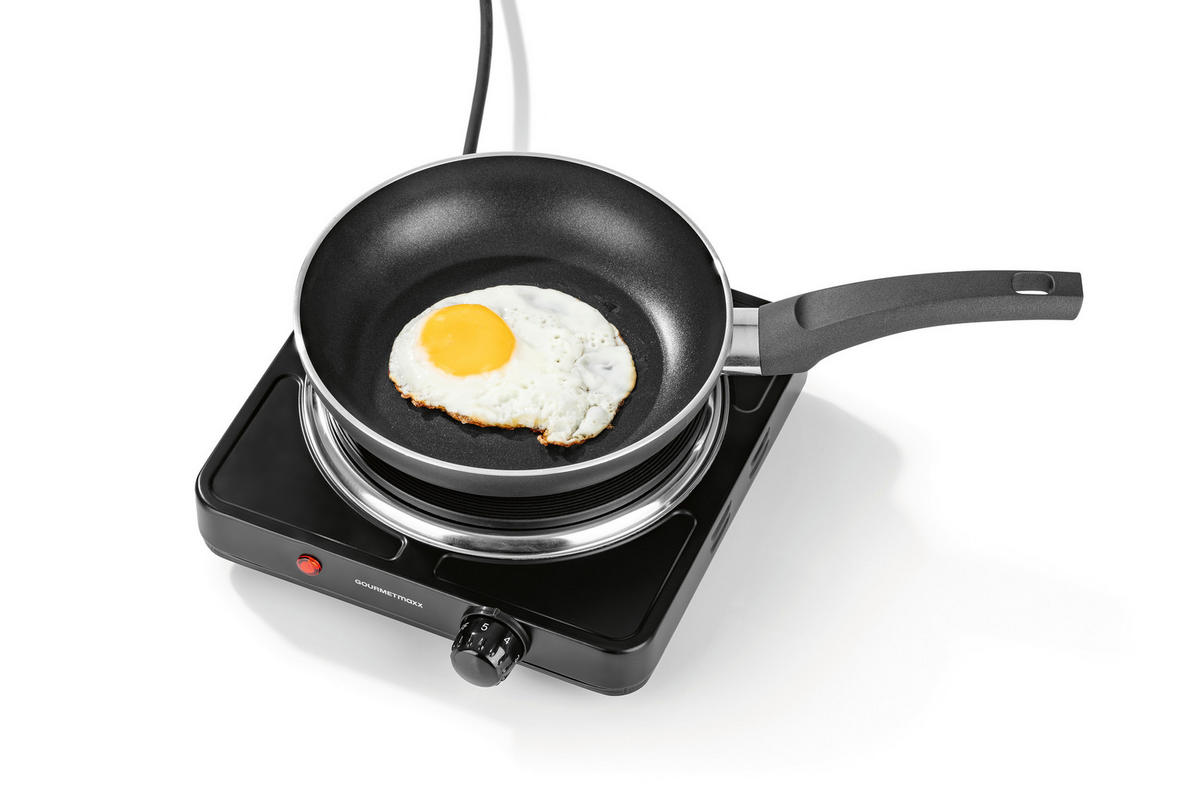KOCHPLATTE GOURMETmaxx  - Schwarz, Kunststoff/Metall (23,5/26,5/7,5cm)