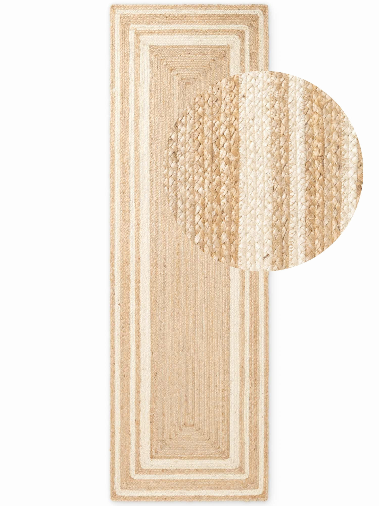 LÄUFER 70/200 cm Jutta Weiß, Goldbraun  - Goldbraun/Weiß, Basics, Textil (70/200cm) - Hanse Home