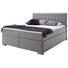 BOXSPRINGBETT 180/200 cm in Grau - Edelstahlfarben/Grau, Design, Textil/Metall (180/200cm) - Novel BOXSPRINGBETT 180/200 cm in Grau - Edelstahlfarben/Grau, Design, Textil/Metall (180/200cm) - Novel