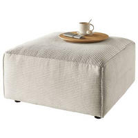 HOCKER in Textil Naturfarben  - Schwarz/Naturfarben, Design, Kunststoff/Textil (80/71/80cm) - Pure Home Lifestyle