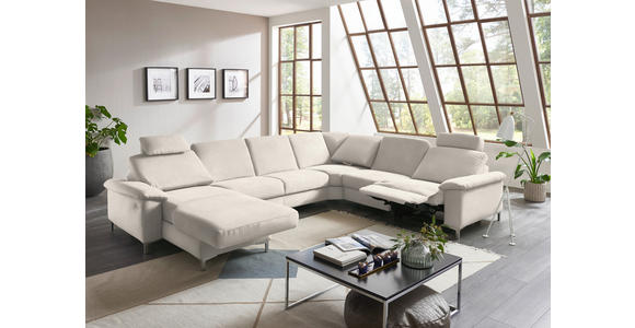 WOHNLANDSCHAFT in Chenille Naturfarben - Alufarben/Naturfarben, Design, Textil/Metall (170/333/265cm) - Dieter Knoll