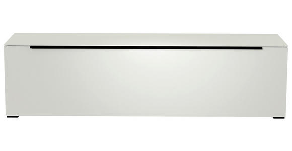 LOWBOARD Schwarz, Weiß  - Schwarz/Weiß, Design, Glas/Holzwerkstoff (160/43/45cm) - Moderano