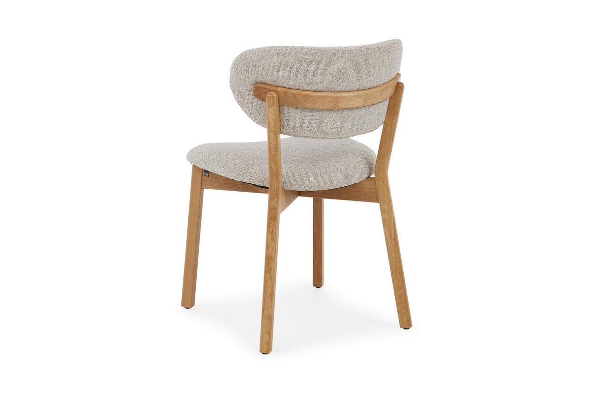 STUHL  Stoffauswahl Bouclé  Naturfarben  - Eichefarben/Naturfarben, Design, Holz/Textil (50/81/59cm) - Musterring
