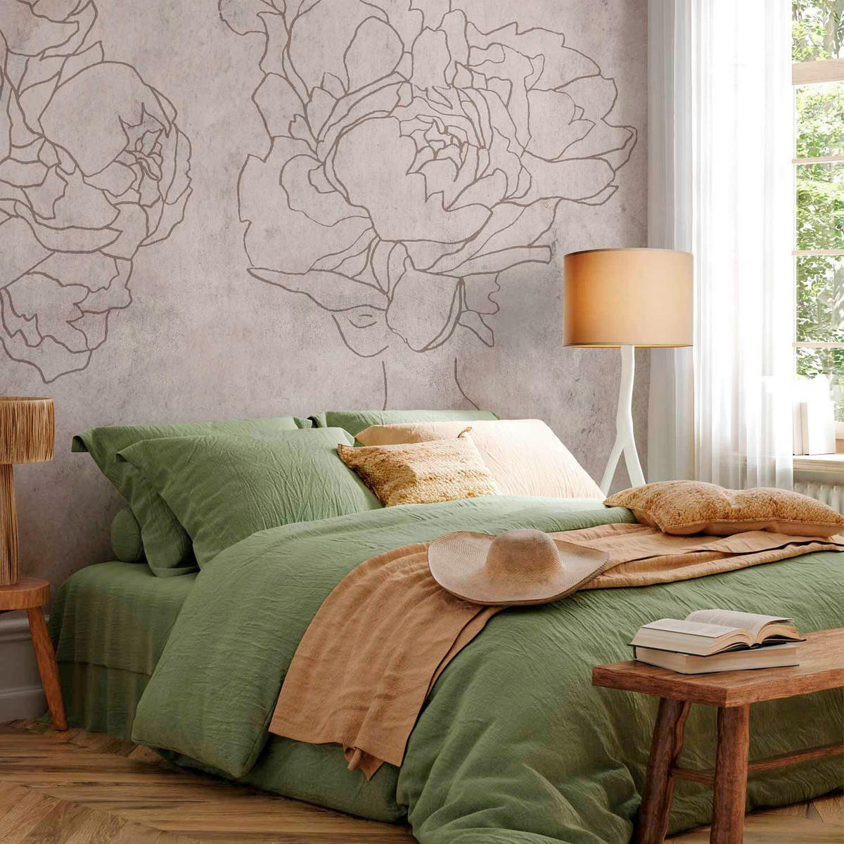 FOTOTAPET 450/315 cm  - magenta/ljusgrå, Lifestyle, textil (450/315cm) - artgeist