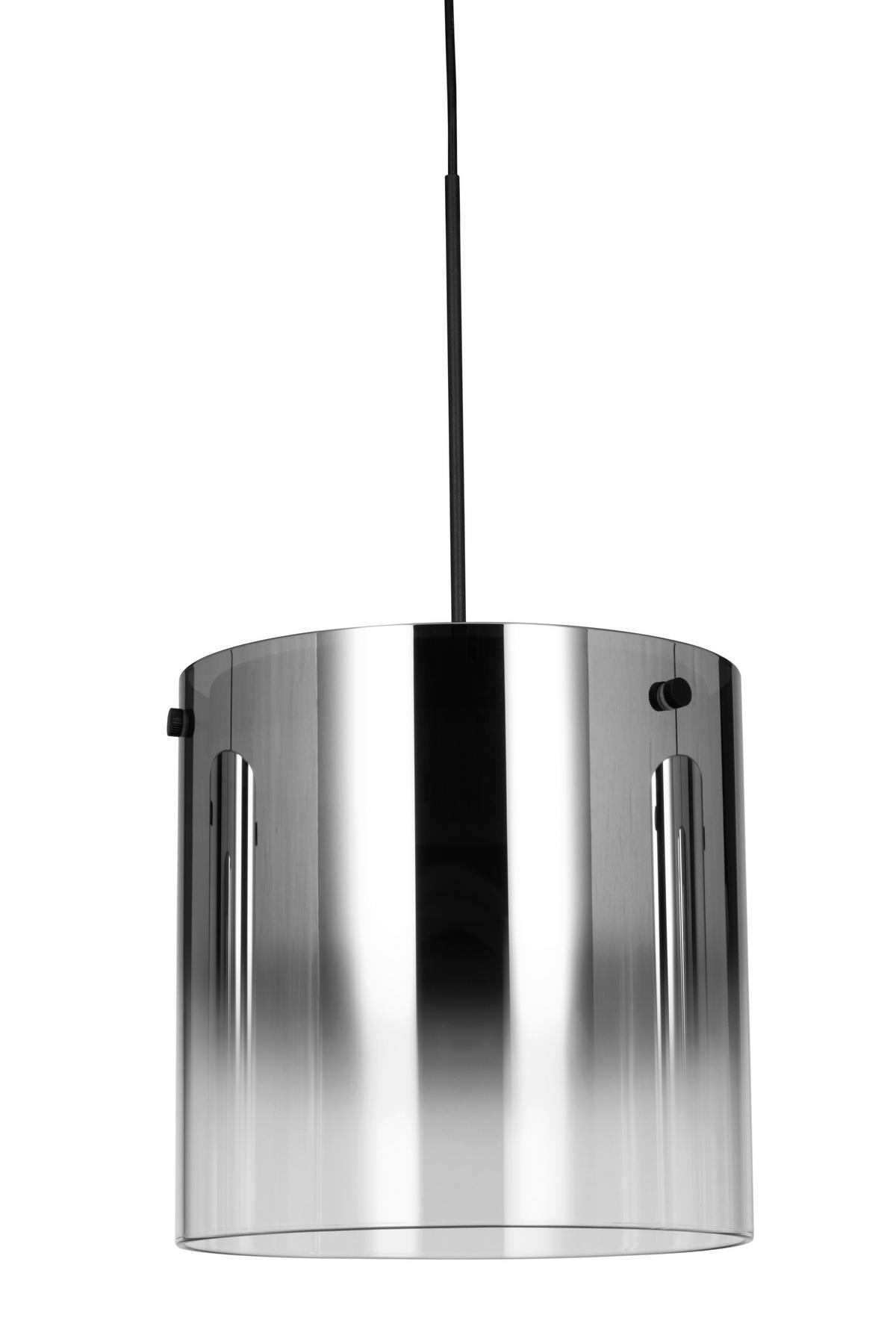 ZÁVESNÉ LED SVIETIDLO, 40/180 cm  - čierna, Design, kov/sklo (40/180cm) - Dieter Knoll