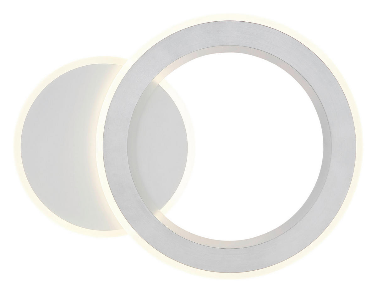 LED-DECKENLEUCHTE 51/38/4 cm   - Hellgrau/Schwarz, Design, Kunststoff/Metall (51/38/4cm) - Globo