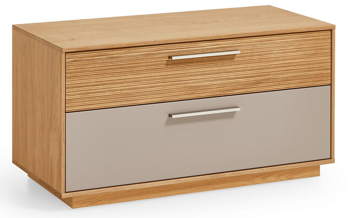 GARDEROBE 5-teilig  in 170/195/40 cm  - Taupe/Eichefarben, Design, Glas/Holz (170/195/40cm)