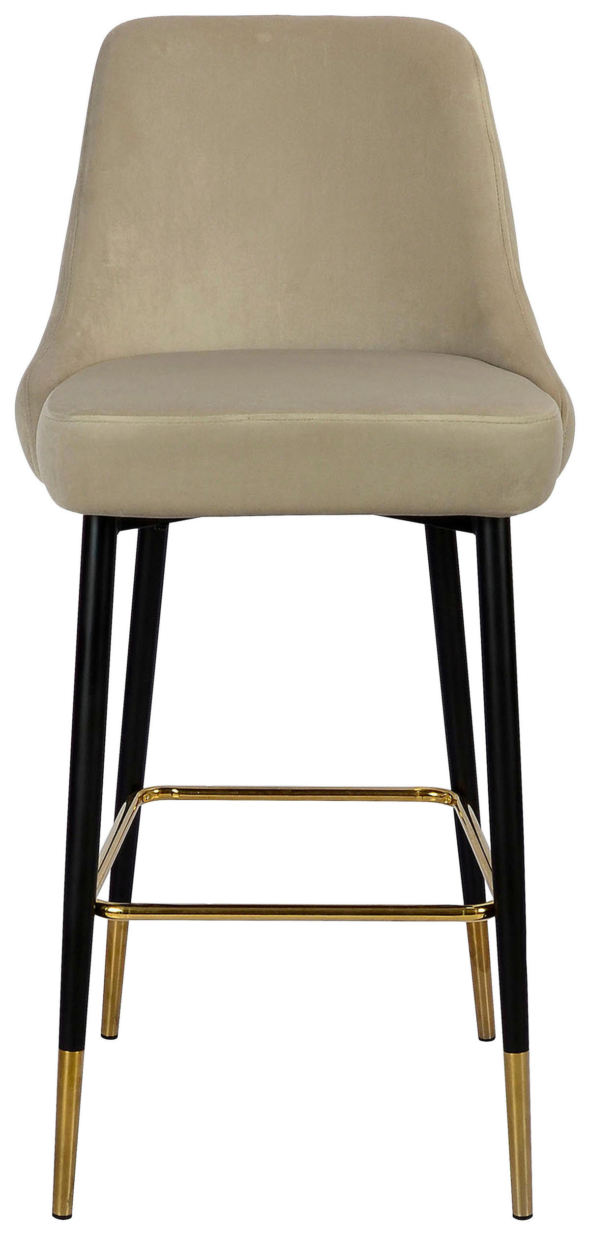 BARHOCKER Taupe Eisen  - Taupe, Design, Textil/Metall (53/110/57cm) - Kayoom