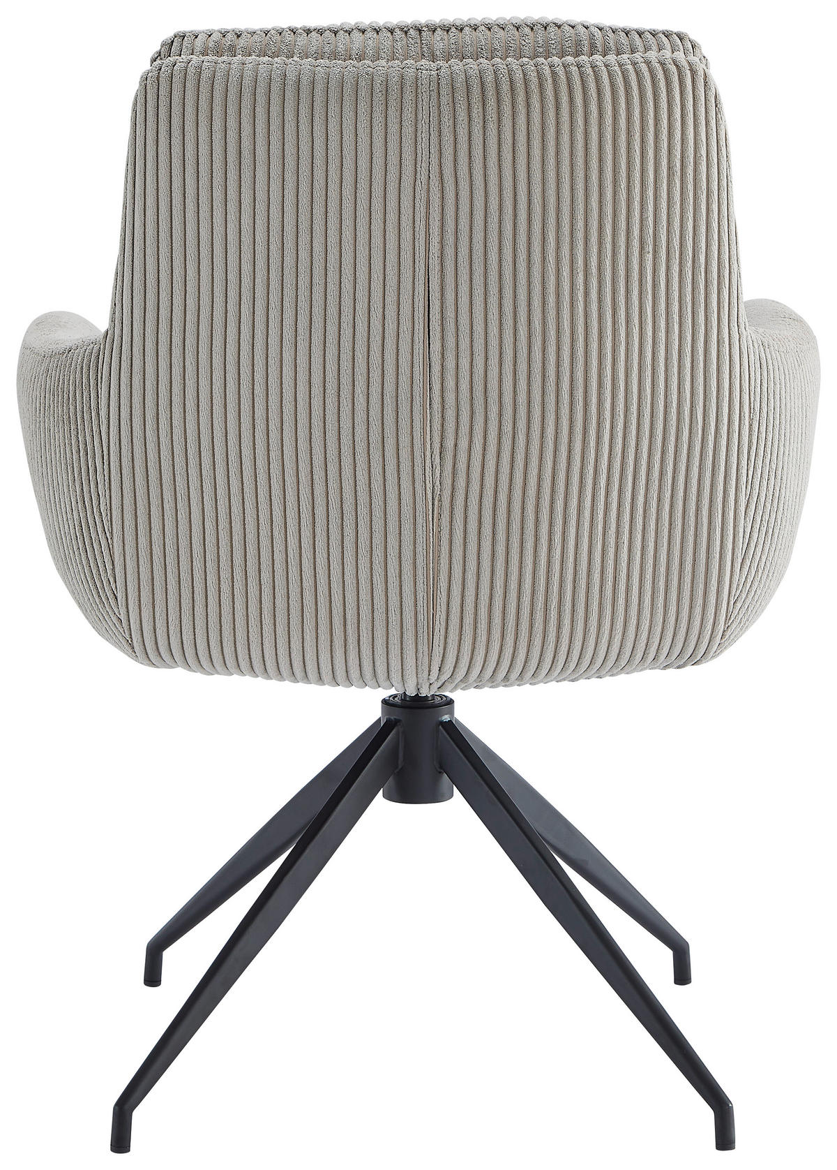 ARMLEHNSTUHL  in Eisen Cord  - Schwarz/Cappuccino, Design, Textil/Metall (68/86/65cm) - Novel