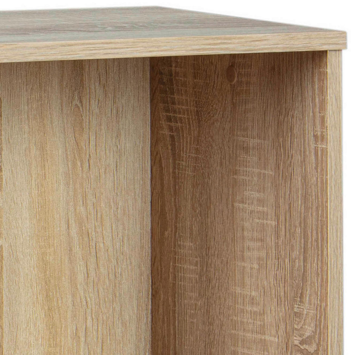 HYLLA i 60/110/30 cm Sonoma ek  - Sonoma ek/svart, Basics, trämaterial/plast (60/110/30cm) - MID.YOU
