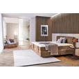 BOXSPRINGBETT 180/200 cm  in Braun  - Schwarz/Braun, Design, Kunststoff/Textil (180/200cm) - Hom`in