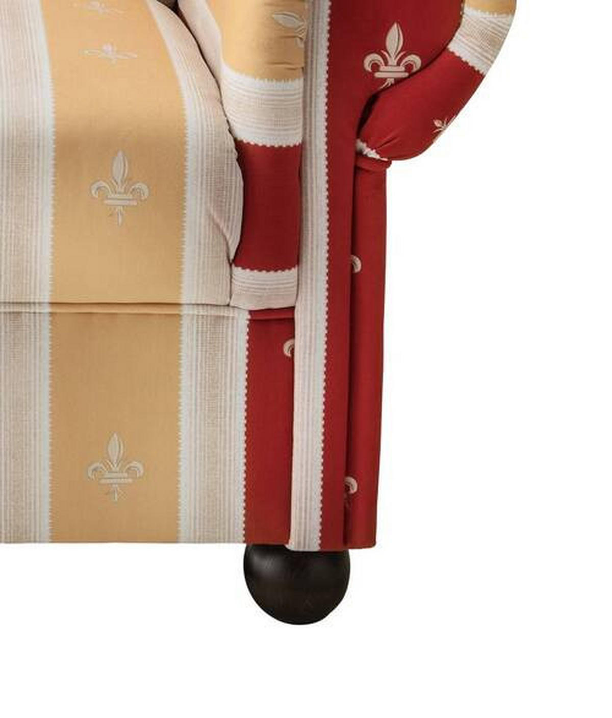 OHRENSESSEL in Mikrofaser Rot  - Wengefarben/Rot, Konventionell, Holz/Textil (92/102/89cm) - Livetastic
