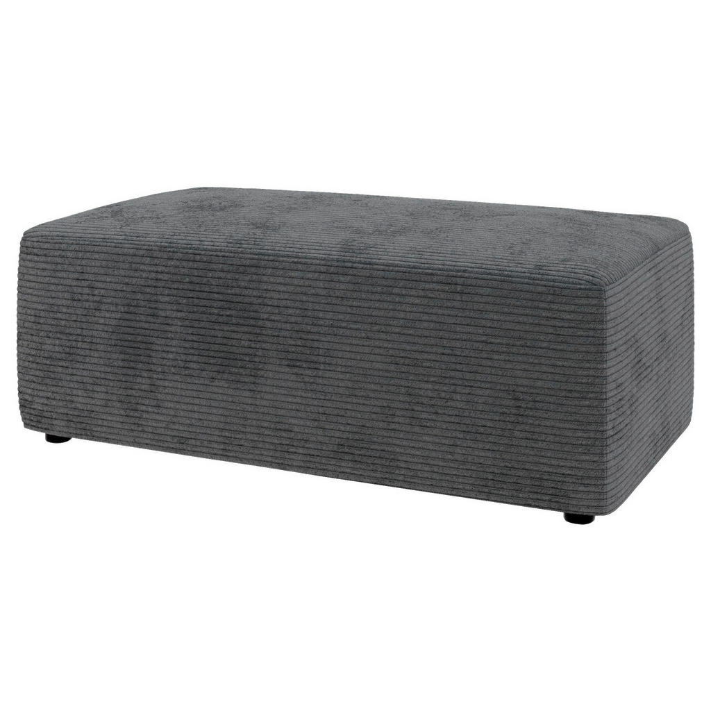 Thumbnail - Trendmanufaktur Hocker Wien, Dunkelgrau, Textil, rechteckig, 112x44x66 cm, Made in Europe, Wohnzimmer, Hocker, Sitzhocke...