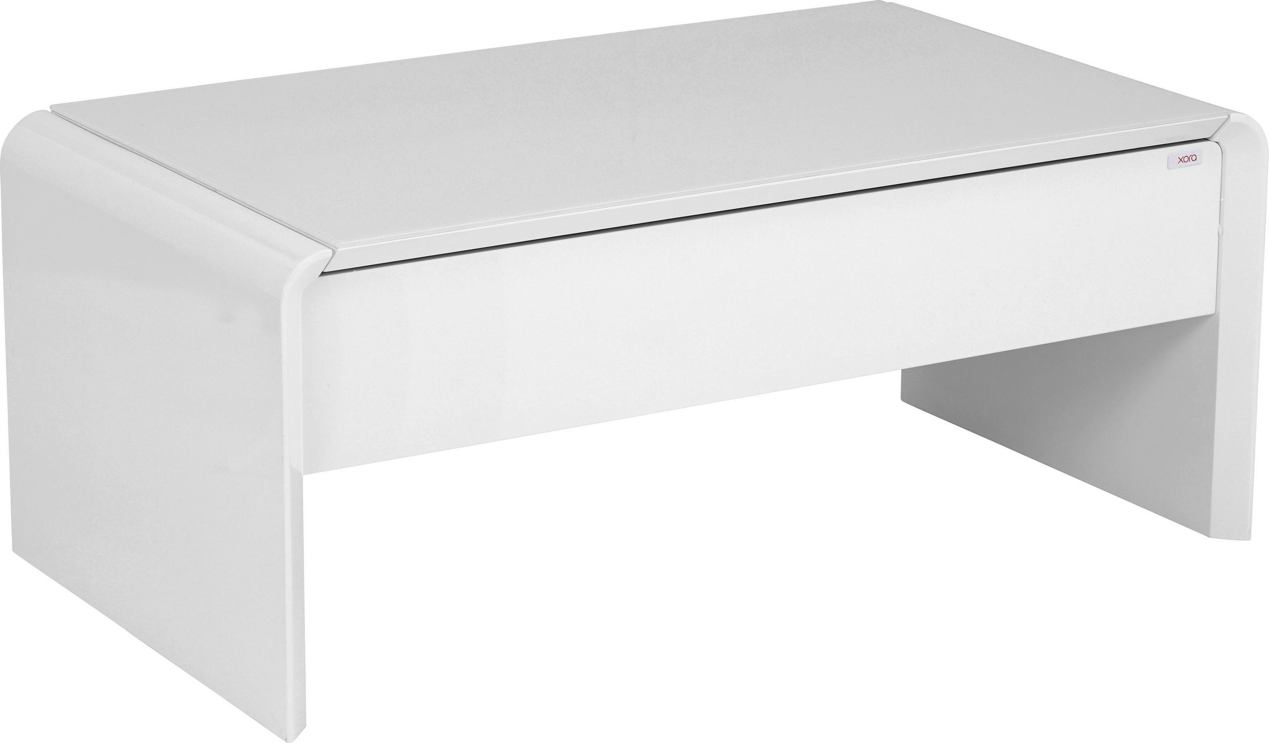 Couchtisch in Glas, Holzwerkstoff 110/60/45-71 cm