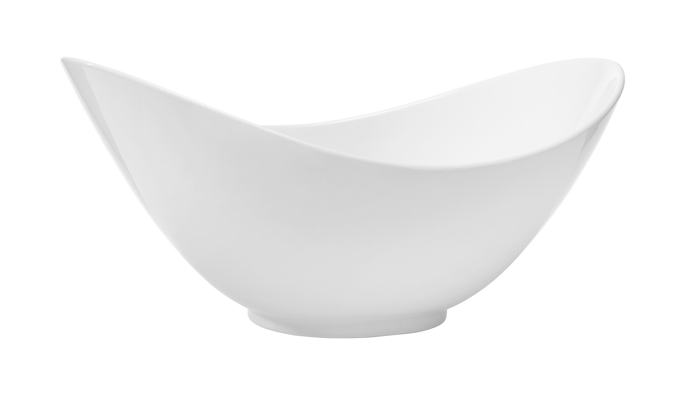 Thumbnail - Novel Schüssel Swing, Weiß, Keramik, Uni, oval, 20.5x13.2x30.2 cm, Lfgb, Essen & Trinken, Geschirr, Schalen & Schüsseln,...