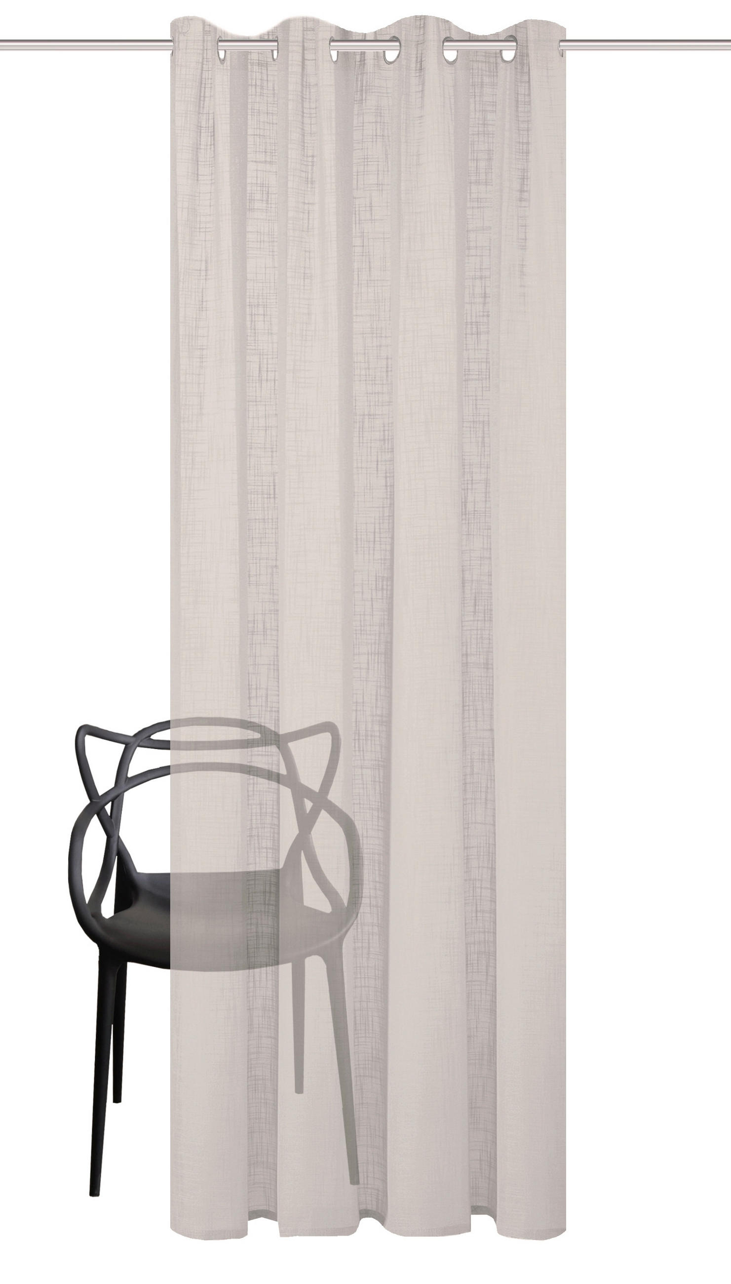 ÖSENSCHAL SOFTY halbtransparent 140/160 cm - Taupe, Basics, Textil (140/160cm)