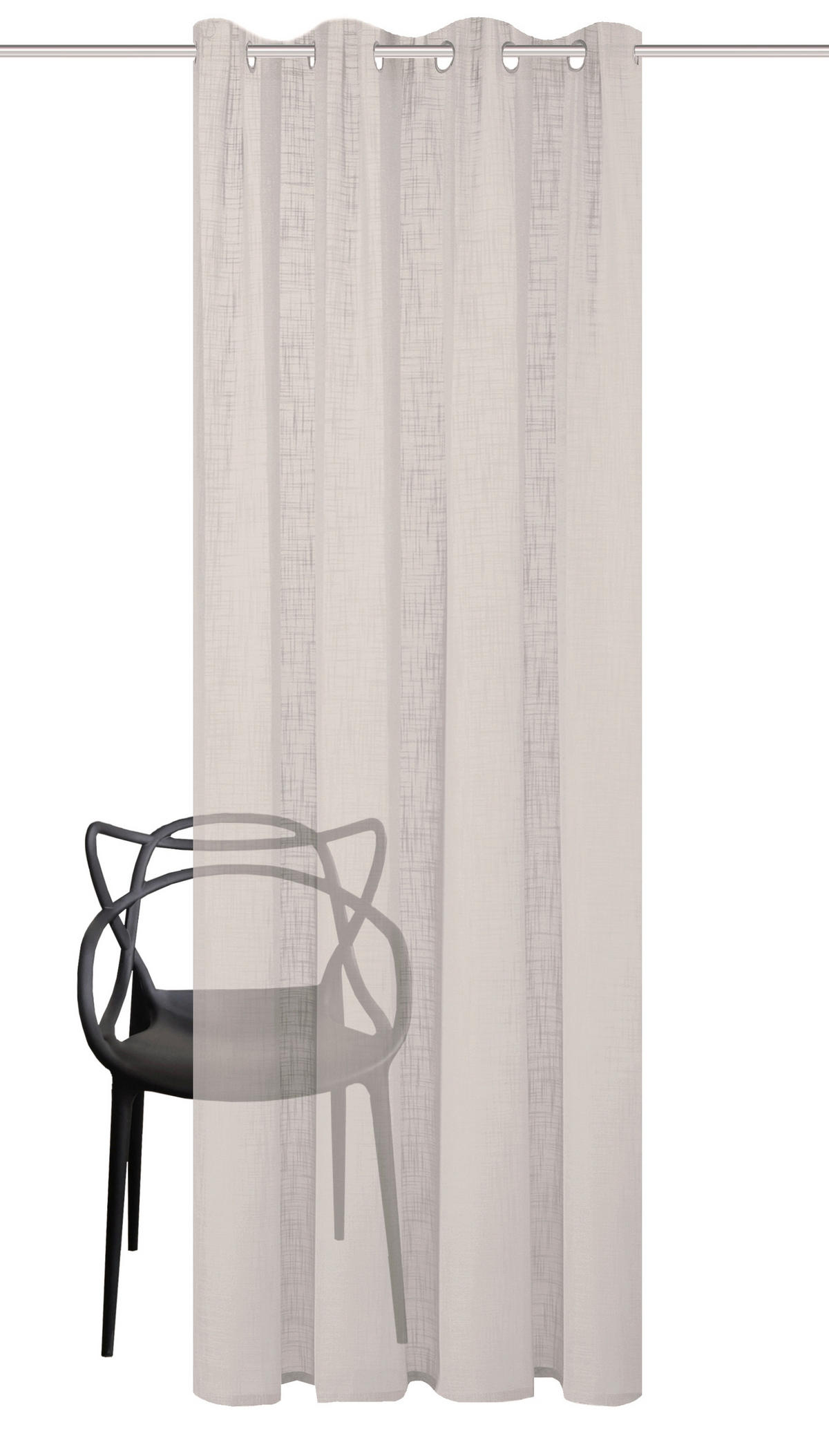 ÖSENSCHAL halbtransparent 140/245 cm   - Taupe, Basics, Textil (140/245cm)