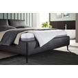 POLSTERBETT Anthrazit 180/200 cm  - Anthrazit/Schwarz, Design, Textil/Metall (180/200cm) - Johann Jakob