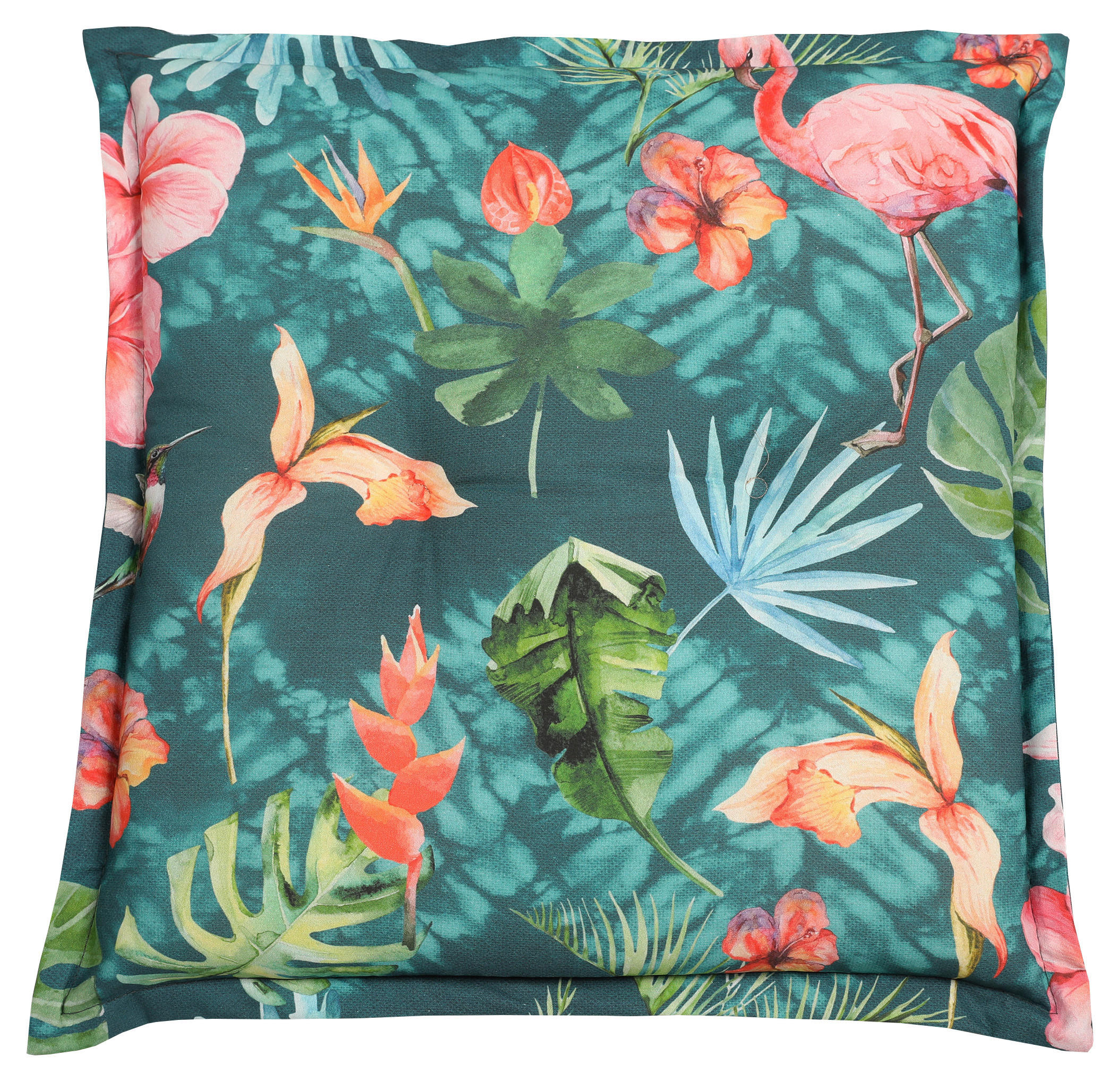 BAŠTENSKI JASTUK ZA SEDENJE plava, zelena, pink - pink/zelena, Osnovno, tekstil (50/7/50cm) - Ambia Garden