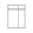 DREHTÜRENSCHRANK 151/197/60 cm 3-türig Weiß  - Weiß, Design, Glas/Holzwerkstoff (151/197/60cm) - Novel