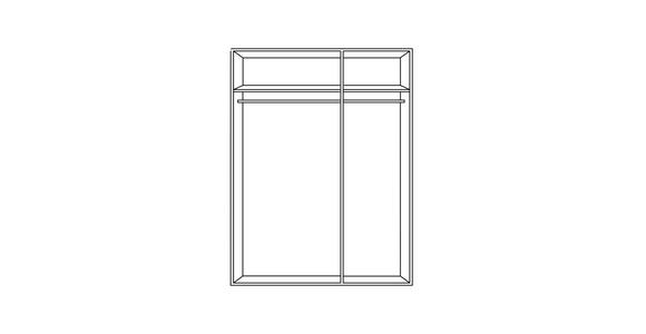 DREHTÜRENSCHRANK 151/197/60 cm 3-türig Weiß  - Weiß, Design, Glas/Holzwerkstoff (151/197/60cm) - Novel