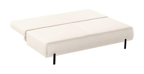 SCHLAFSOFA Webstoff Naturfarben - Schwarz/Naturfarben, KONVENTIONELL, Textil/Metall (197/88/89cm) - Novel
