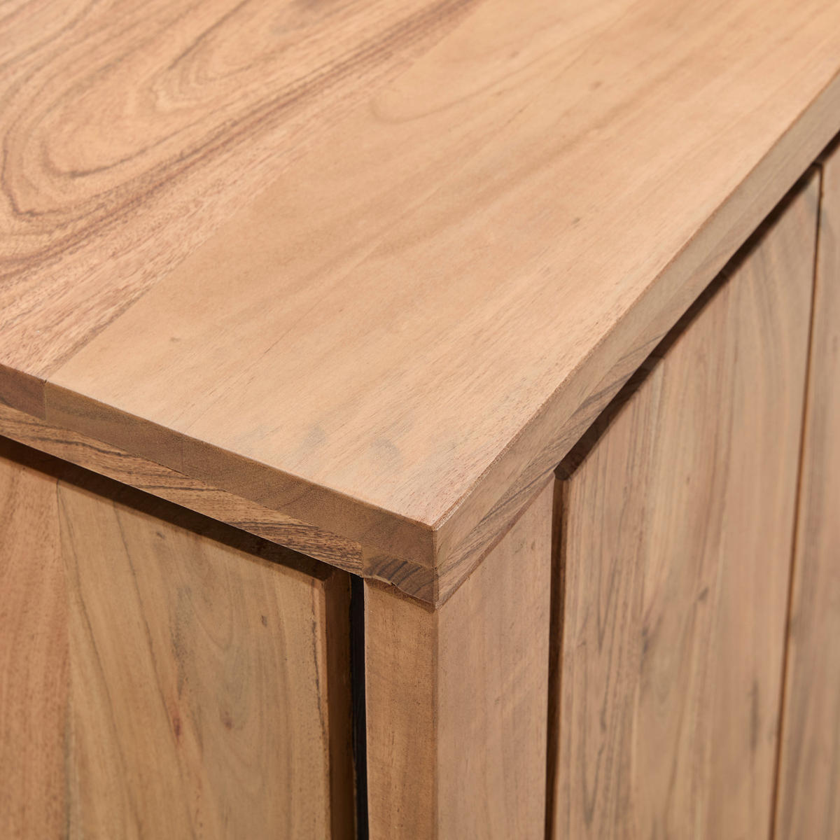 SIDEBOARD  in 150/85/40 cm  - Schwarz/Akaziefarben, Natur, Glas/Holz (150/85/40cm) - Livetastic