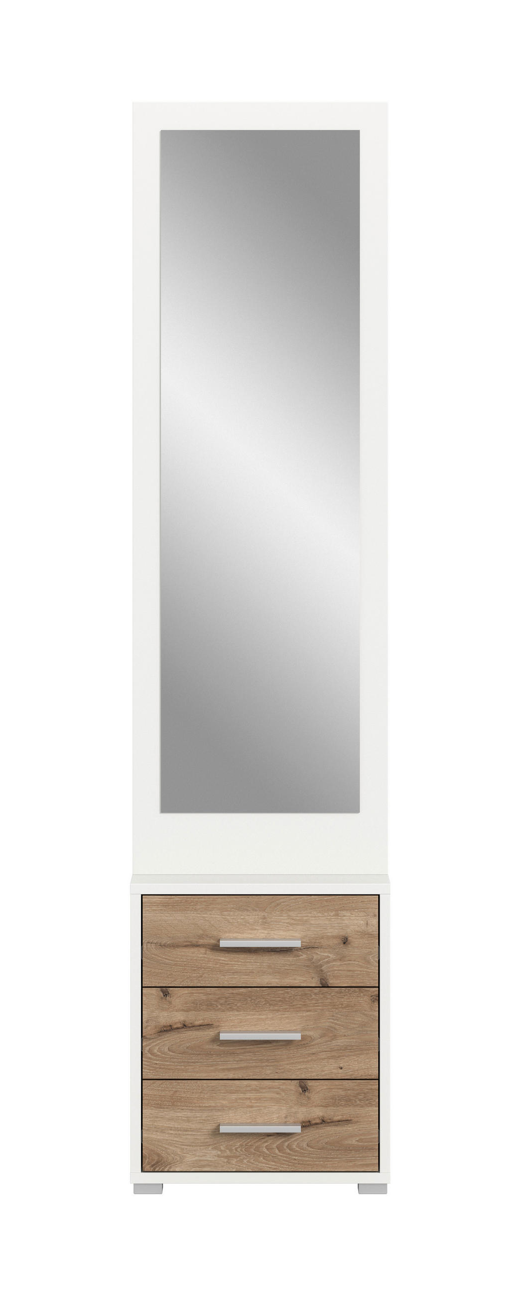 HALLMÖBEL 2 delar i 45/190/38 cm vit, mörk ek 190/45/38 cm