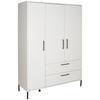 BABYKLEIDERSCHRANK Milan  - Anthrazit/Grau, Basics, Holzwerkstoff/Metall (139/195/51cm) - Jimmylee