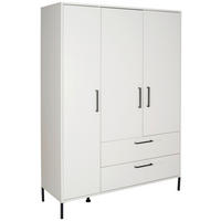 BABYKLEIDERSCHRANK Milan  - Anthrazit/Grau, Basics, Holzwerkstoff/Metall (139/195/51cm) - Jimmylee