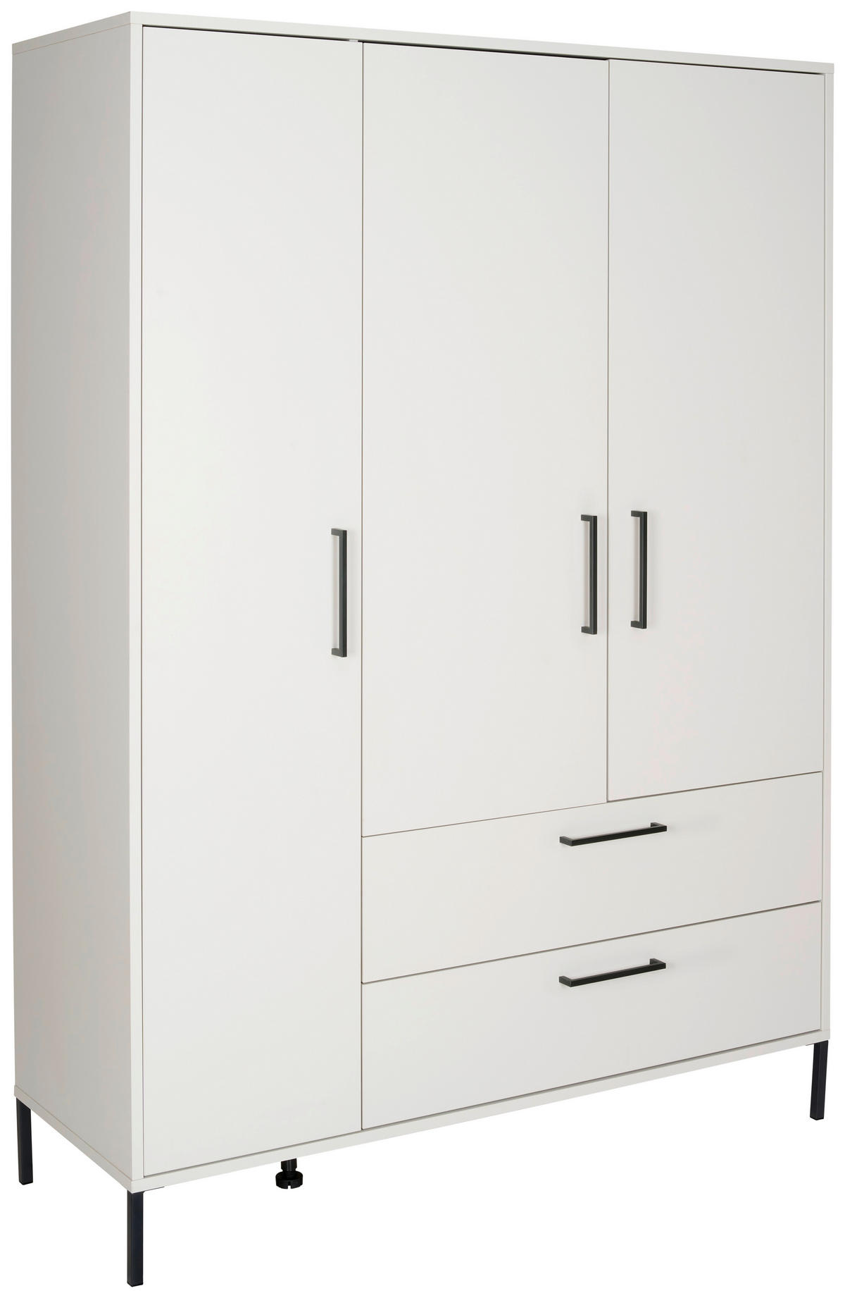 BABYKLEIDERSCHRANK Milan  - Anthrazit/Grau, Basics, Holzwerkstoff/Metall (139/195/51cm) - Jimmylee