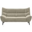 2-SITZER-SOFA  in Mikrofaser Creme  - Creme/Schwarz, Design, Textil/Metall (190/106/99cm) - Xora