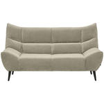 2-SITZER-SOFA in Mikrofaser Creme  - Creme/Schwarz, Design, Textil/Metall (190/106/99cm) - Xora