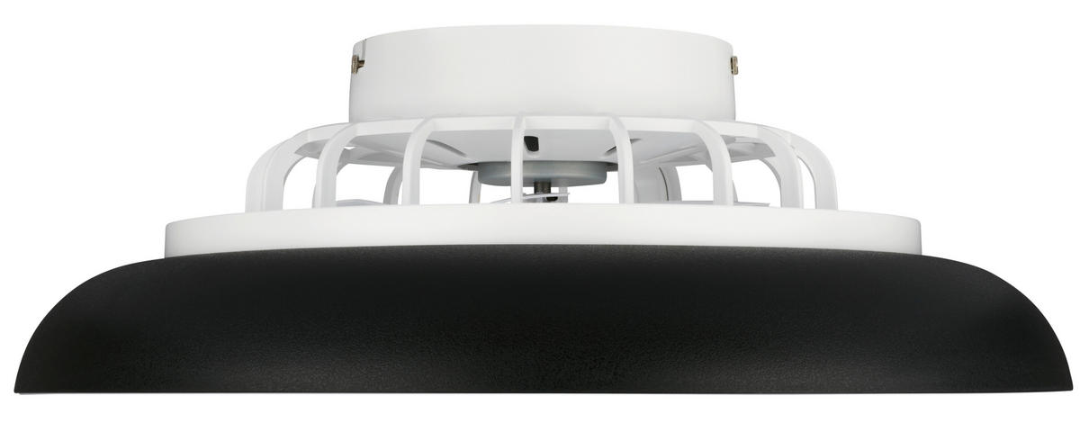 Deckenleuchte mit Ventilator 48,5/16 cm  - Schwarz/Weiß, Design, Kunststoff (48,5/16cm)