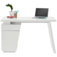 SCHREIBTISCH 120/55/76 cm  in Weiß, Chromfarben  - Chromfarben/Weiß, Design, Holzwerkstoff/Metall (120/55/76cm) - Hom`in