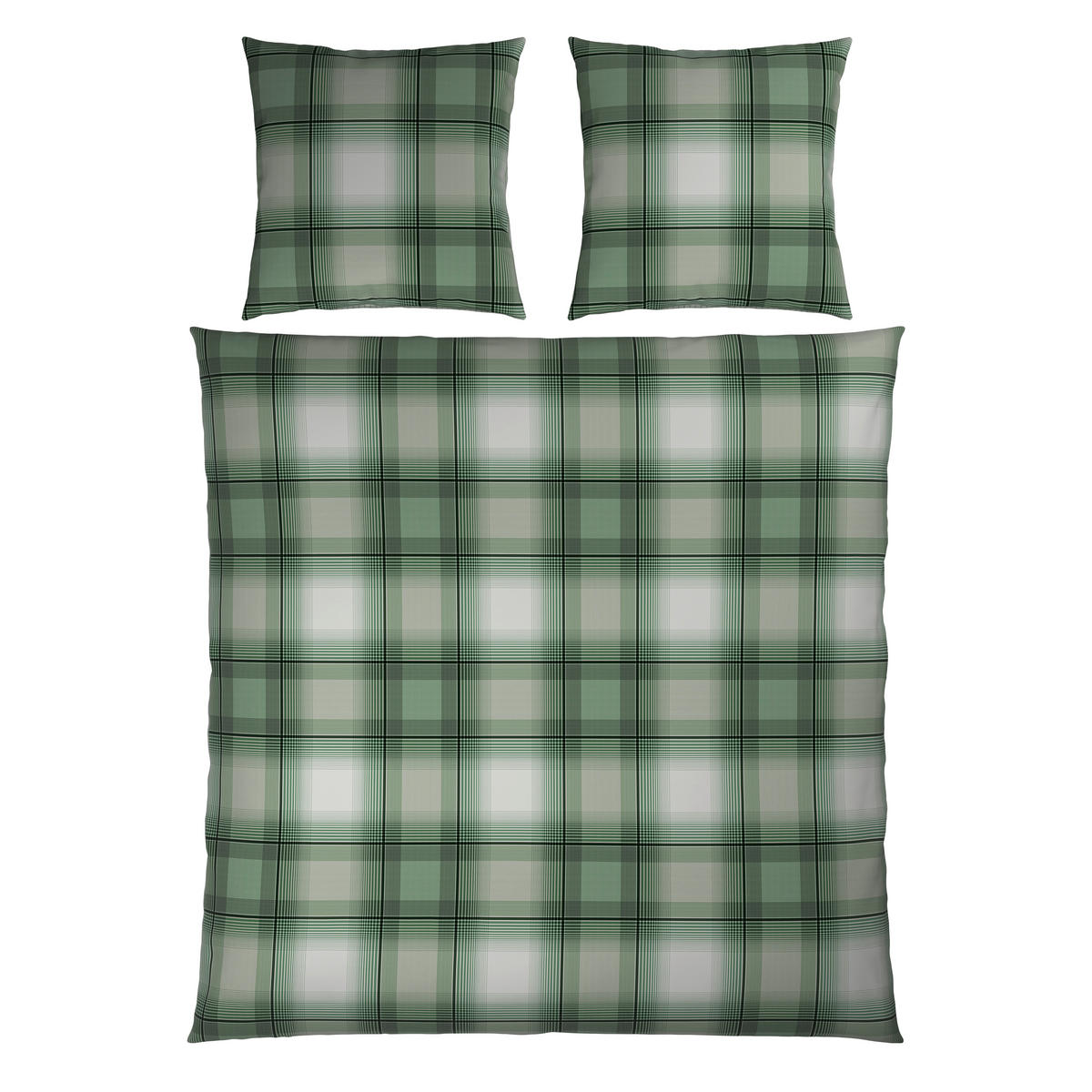 WENDEBETTWÄSCHE Satin 200/200 cm  - Grün, Textil (200/200cm) - Novel