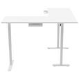 ECKSCHREIBTISCH 160/160/72-117 cm  in Weiß  - Weiß, KONVENTIONELL, Holzwerkstoff/Kunststoff (160/160/72-117cm) - Carryhome