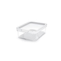 KÜHLSCHRANKBOX CAUMA  - Klar/Weiß, Basics, Kunststoff (19,6/13,6/6,2cm) - Rotho