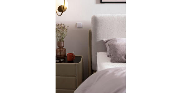BOXSPRINGBETT 180/200 cm in Hellgrau, Greige - Greige/Hellgrau, Design, Textil/Metall (180/200cm) - Johann Jakob