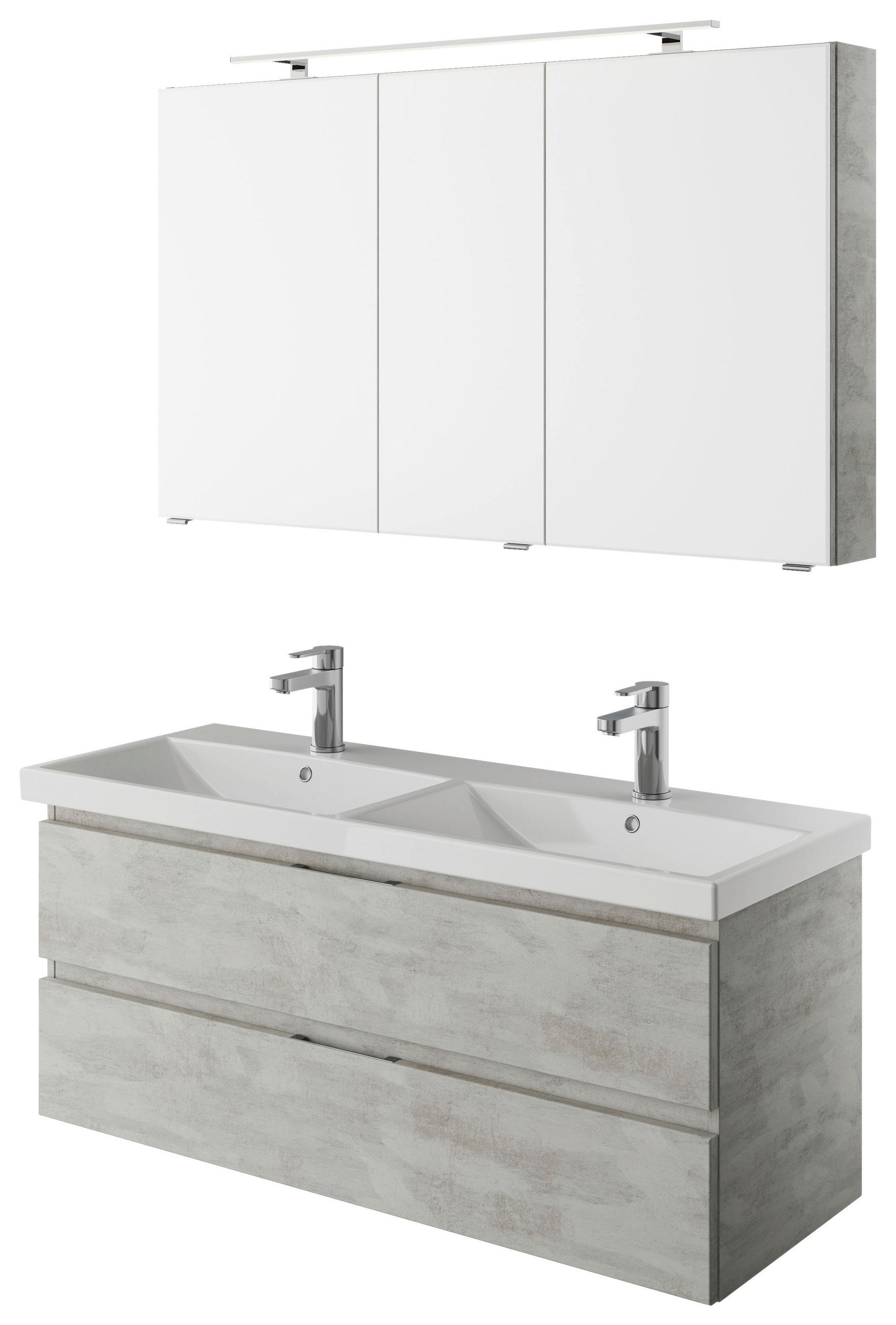 BADEZIMMER  in 120 cm  - Weiß/Grau, KONVENTIONELL, Holzwerkstoff (120cm) - Pelipal